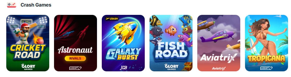 Çarpışma oyunları Glory Casino